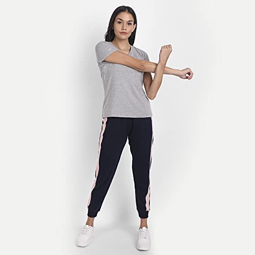 Image of AM SWAN Cotton Lycra Smart Fit Half Solid V-Neck Tshirts