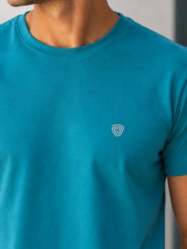 Image of Lux Cozi Men Cotton Half Sleeves Round Neck Regular Fit Casual T-Shirt