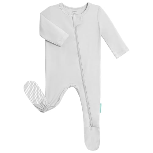 Image of PurComfy Bamboo Viscose Baby Zipper Footie Pajamas, 0-3-6-9-18-24 Months | Ideal For Sensitive Skin, Supersoft Footed Pjs, Neutral for Boy Girl, Coverall Sleepers