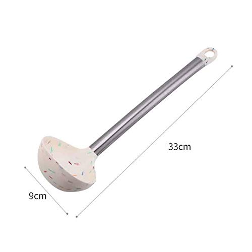 Juego de utensilios de cocina de silicona, utensilios de cocina resistentes al calor, espátula, pala, cuchara para sopa con mango, accesorios de cocina antiadherentes