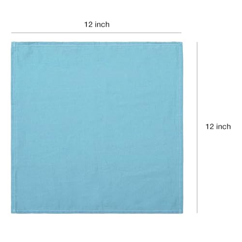 Image of 100% Cotton Dinner Napkins 12x12 Inch, Soft & Durable, Reusable Cloth Napkins for Dining, Events, and Everyday Use (SKU Blue, Set of 50 (12x12))