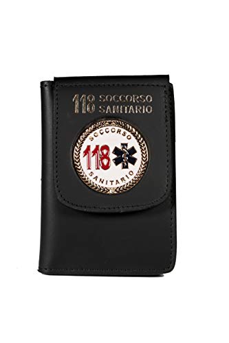 Cartera portadocumentos con placa Volontario 118 rescate sanitario