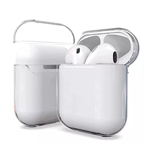 Image of PEFKO PSS121 AirPods Pro Soft Silicone Protective Case 3D Design Shockproof Case Cover with Anti-Lost Metal Keyring Compatible for Apple AirPods Pro (Transparent TPU CASE)