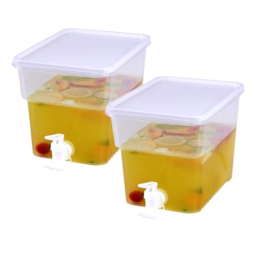 2 Pcs 1.3 Gallon Beverage Dispenser with Spigot