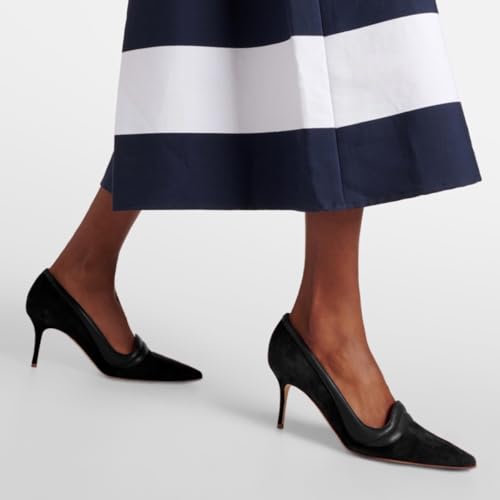 SHODENSE Women Pointed Toe Stiletto Heel Pumps Slip On Suede Dress High Heels Sexy 3 inch Stiletto High Heels Pointy Closed Toe Dress Heels Party Wedding Chic 4-11 M US4