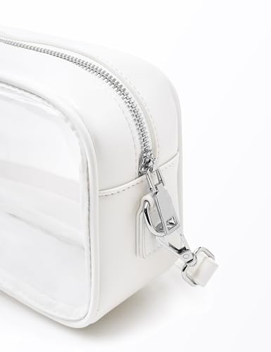 Image of Yarnic Clear Bag Stadium Approved, PVC Transparent Crossbody Purse Small Clear Crossbody Bag with Adjustable Shoulder Strap