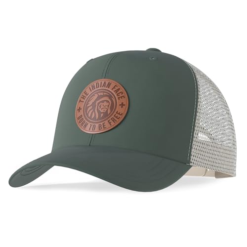 The Indian Face® Casquette de Camionneur réglable pour Homme et Femme avec Fermeture réglable – Casquette de Surf en Maille avec visière incurvée –...