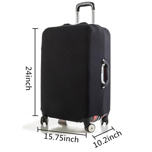 Luggage Cover, Durable Stretchable Suitcase Protector for 18"-32" Luggage, Easy to Install (Black, M（22"-24"）)2