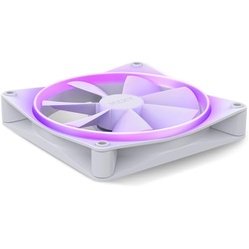 Image of NZXT F140 RGB Fan - Advanced Lighting Customization, Single (Controller Required, Not Included) - 140mm, 14 x 14 x 2.6 cm, White