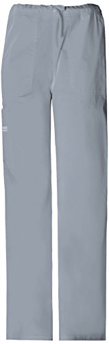 CHEROKEE unisex adult Premium Core Stretch Cargo Medical Scrubs Pants, Grey, Medium US