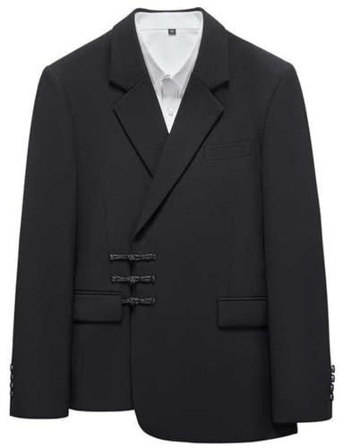 Men's Casual Suit Jacket Notch Lapel Tuxedo Coat Business Daily Blazer