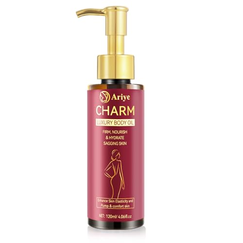 ARIYE Firming Body Oil for Crepe Skin After Shower Glow Oil Natural Moisturizer for Dry Skin Tightens & Softens Crepe Skin & Wrinkles Lightweight Non-Greasy for Arms Legs Stomach 4.06 Fl Oz