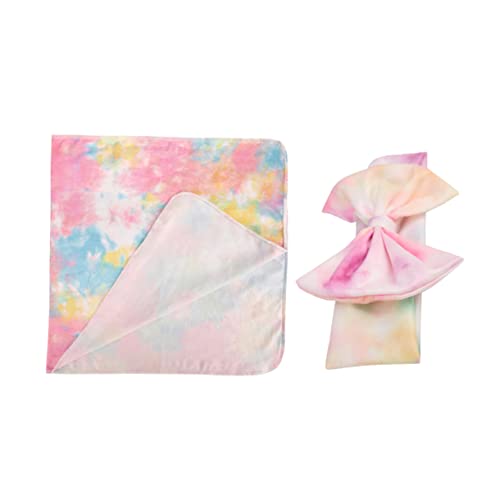 Angoily 1 セット ブランケットヘッドバンド 女の の服 幼児のスーツ 新生児の服装 バンダナ カチューシャ 幼児ドレス 新生児写真撮影の小道具 ベビーおくるみ袋 ミルクシルク