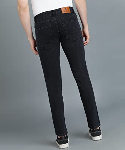 Image of Men's Grey Skinny Fit Solid Jeans Stretchable