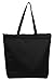 UltraClub 8802 Zippered Tote Bag - Black