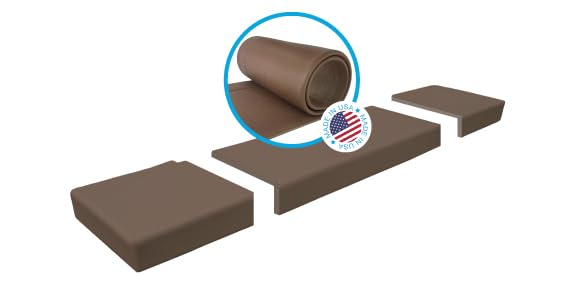 KidKusion Soft Seat Hearth Pad | Made in USA| Brown | 72" x 14" | Fireplace and Hearth Protection