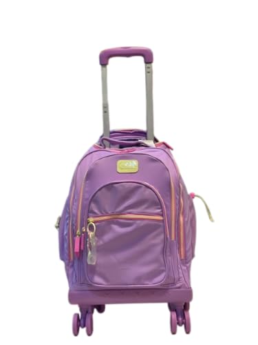 PUKET - Mochila Escolar Puket com Rodinhas 360 graus Lilás Lavanda