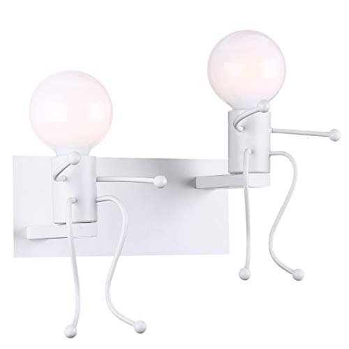 Kawell Creative Vintage Wall Light Fixtures Indoor Wall Sconce Light Industrial Retro Wall Lamp Sconce Art Deco for Kids Room Bedroom Living Room Kitchen Stairs Hallway Restaurant Bar Cafe