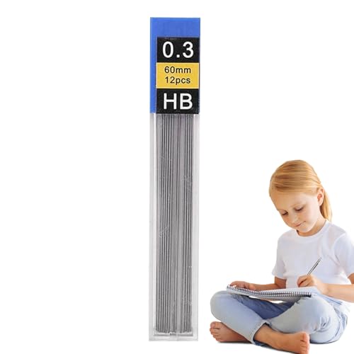Jeruytgh ペンシル芯,12本入りの鉛筆芯詰め替え | 家庭や学生向けの文房具用品 学校勉強試験に最適