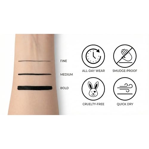 Delineador Líquido C-LUX Negro Waterproof 0.02 oz miniatura 2