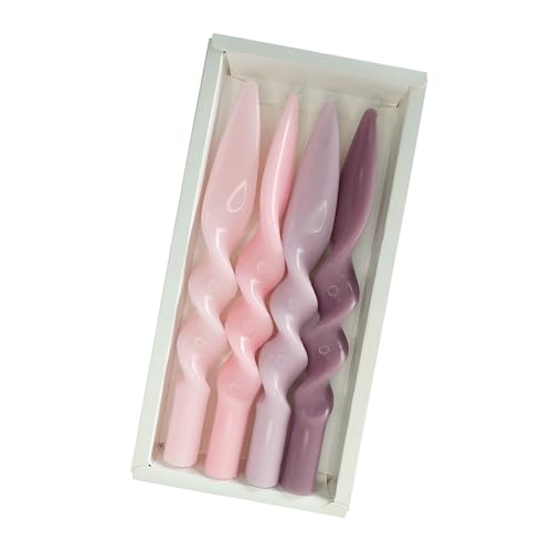 Bougies coniques roses pour centre de table de mariage chic