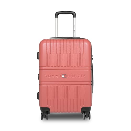 Image of Tommy Hilfiger Stanford Luggage Set of 3 (Cabin, Mid & Cargo)- Burnt Orange | Polycarbonate Hardshell Suitcase | Expandable Trolley Bags with Flushed TSA Lock, 360 Spinner Wheels & Telescopic Handles