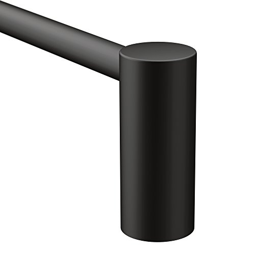 Moen YB0418BL Align 18 in. Modern Single Towel Bar, 18 Inch, Matte Black
