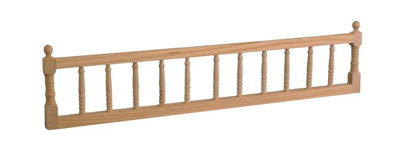 Bare Wood Railing / Banister / Balustrade, Dolls House Miniature, DIY