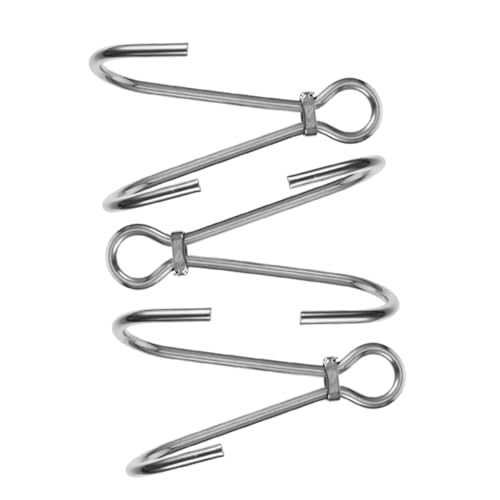 Toddmomy 3pcs Heavy Duty Dual Reef Hooks Stainless Steel Drift Diving Hooks for Underwater Equipment Durable Streamlined Design Enhanced Safety for Scuba Diving Activities