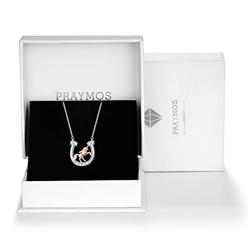 Collar de caballo en forma de U plata ley 925 para niños 6