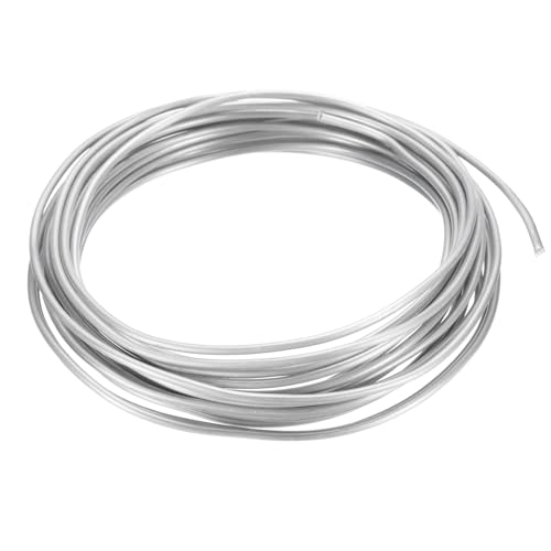 PATIKIL 2mm Bonsai Training Wire, 1 Roll Floral Wire Stems Anodized Aluminum Tree Wire 16.4 Feet Total for Gardening Branch Fixing, White