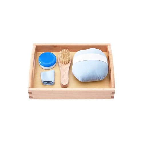 LLTCMAOYI Montessori Cleaning Shoe Set, Pre-School Daily Life Skills Training