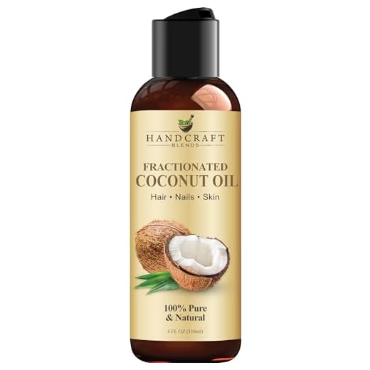 Handcraft Blends Fractionated Coconut Oil - 4 Fl Oz - 100% Pure and Natural - Premium Grade Carrier Oil for Skin and Hair - Hair and Body - Massage