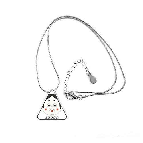 Collier masque japonais traditionnel triangle, une décoration bijou idéale à offrir en cadeau