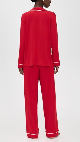 Image of Eberjey Gisele Classic Women's Pajama Set | Long Sleeve Shirt + Long Pants