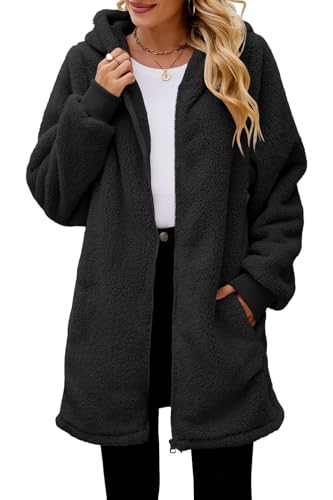 ReachMe Womens Fleece Zip Up Jacket with Pockets...