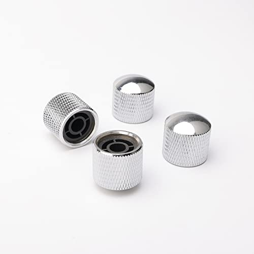 4Pcs Silver Metal Dome Tone Knob For Electric Guitar Bass Parts #TOP4