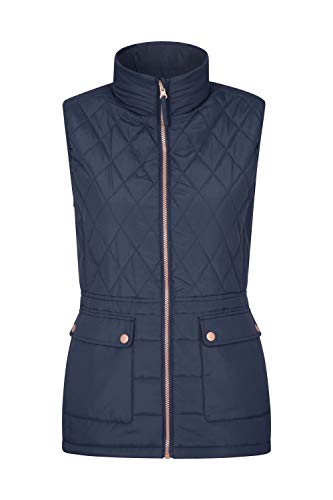 Preisvergleich Produktbild Mountain Warehouse Fern Damenweste - Damenkörperwärmer mit Thermopolsterung, verstellbare Weste, wasserbeständige Frühlingsjacke - Für Wandern, Camping und Reisen Marineblau 46