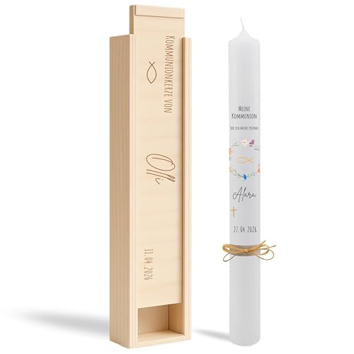 VILLA ROSA LOTTA – Personalisierbare Kommunionkerze „Alara...