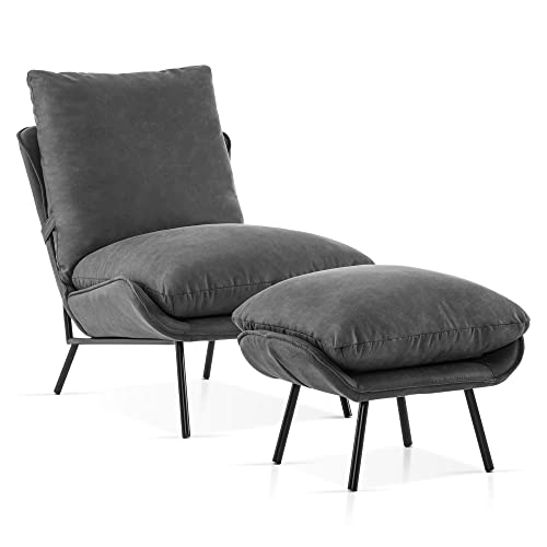 Sillón Plegable Leathaire Gris oscuro