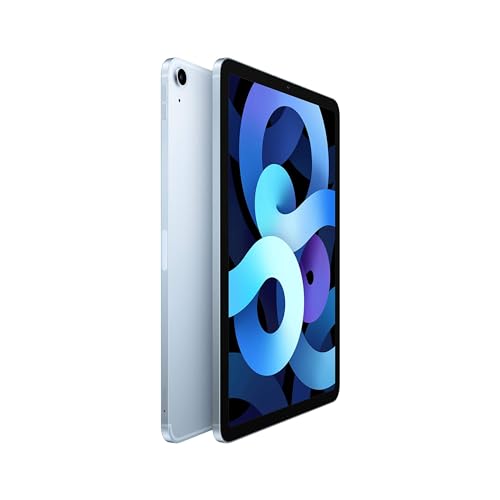 Image of Apple iPad Air (10.9-inch, Wi-Fi + Cellular, 64GB) - Sky Blue (Model, 4th Generation) (Renewed)