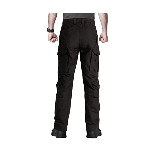 FREE SOLDIER Men's Outdoor Tactical Pants Ripstop Military Combat EDC Cargo Pants Lightweight Hiking Work Pants (Black,34W/30L) - Image 3