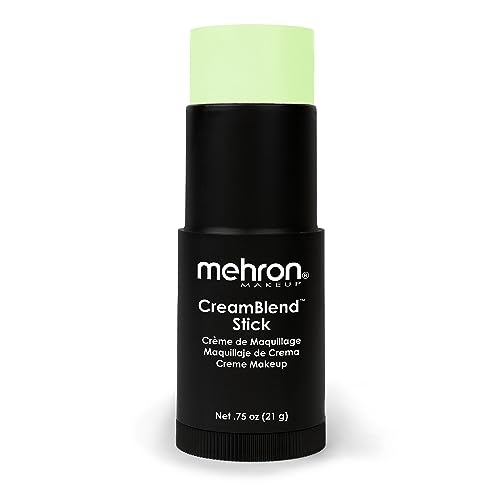 Image of Mehron Makeup CreamBlend Stick | Face Paint, Body Paint, & Foundation Cream Makeup | Perfect for Halloween .75 oz (21 g) (Pastel Green) | Made in the USA