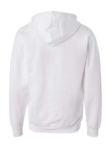 Independent Trading Co Mens Midweight Full-Zip Hooded Sweatshirt White 2XL3