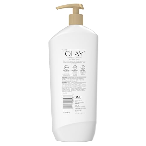 Body Lotion for Women, Ultra Rich Moisture, 24hr Moisturizing & Deep Hydration, Absorbs Instantly, Penetrating Vitamin B3 Complex, For All Skin Types, Shea Butter Scent, 18 fl oz