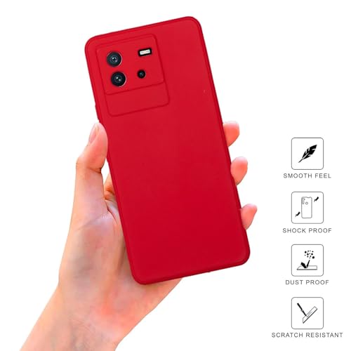 Image of SPRIG Compatible with IQOO Neo 6 5G Premium FlexTone (TPU) Premium Back Cover Drop Tested Shock Proof Mobile Case for Men, Women, Boys and Girls with Camera Protection (Red)