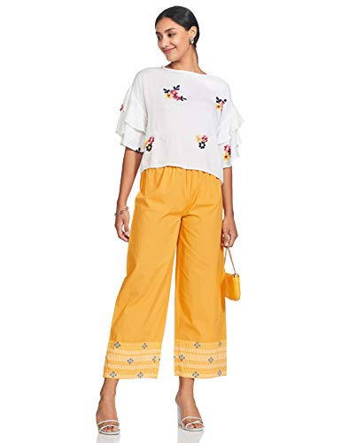 Image of Amazon Brand - Myx Women's Cotton Relaxed Palazzo (Available in Plus Sizes)