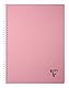 Clairefontaine 327124C - Spiralbuch Heft Linicolor Essence, DIN A4, 21x29,7 cm, 90 Blatt kariert 90g, Einband aus gerilltem PP, Rosa, 1 Stück