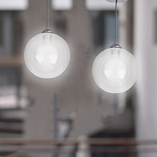 Image of Angoily Double Layer Glass Lamp Shade 4.72In Ceiling Light Cover G9 Base Replacement Globe for Chandelier Pendant Lighting Fixture