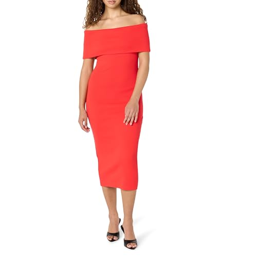 Image of The Drop Womens Lora Off The Shoulder Midi Sheath Dress